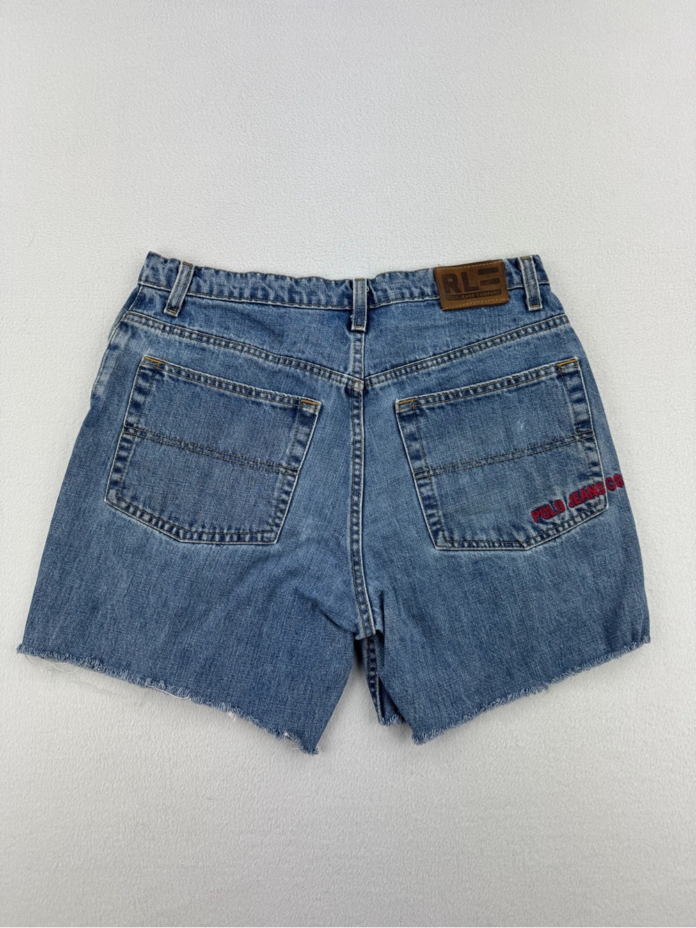Ralph Lauren Polo Jeans Co Womens Denim Cut Off Jean Shorts Medium Wash Size 32